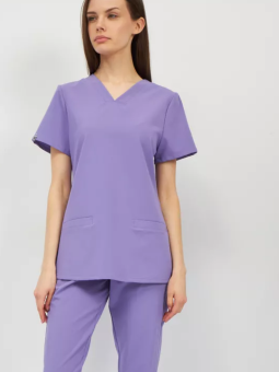 картинка Костюм медицинский DOCTOR BIG 4-87-01-1 женский короткий рукав цв. лавандовый от магазина ПРОФИ+