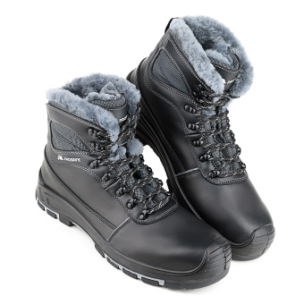 картинка Ботинки зимние ВИКИНГ – НИТРО - 740 РНМ ПУ/Нитрил с КП натуральный мех цв. черный от магазина ПРОФИ+