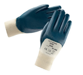 картинка Перчатки нитриловые ANSELL ACTIVARMR 47-400 покрытие 3/4 манжета цв. синий от магазина ПРОФИ+