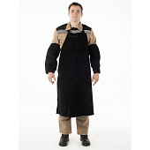 Фартук сварщика СПИЛКОВЫЙ бесшовный по ГОСТ цв. черный