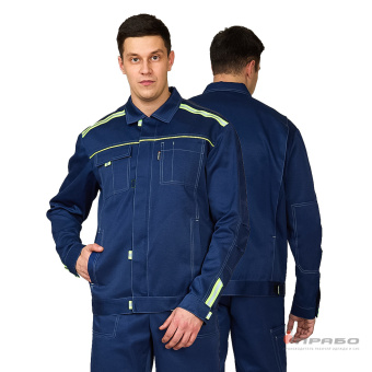 картинка Костюм ОПЗ летний УНИ - СПЕЦ мужской цв. темно-синий с лимонным от магазина ПРОФИ+