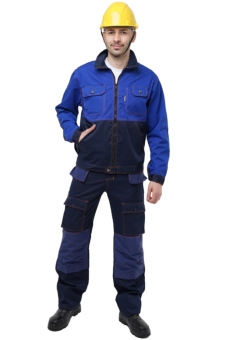 картинка Костюм ОПЗ летний ПРОГРЕСС (брюки) мужской цв. васильковый с синим от магазина ПРОФИ+