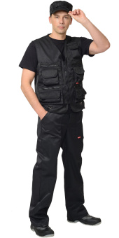 картинка Жилет для охраны разгрузочный УНИВЕРСАЛЬНЫЙ цв. черный от магазина ПРОФИ+