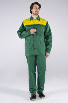 картинка Костюм ОПЗ летний СТАНДАРТ мужской цв. зеленый с желтым от магазина ПРОФИ+