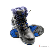 Ботинки зимние КУРСК Б-М9 ПУ/нитрил с КП и КС натуральный мех цв. черный