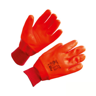 картинка Перчатки морозостойкие НМС с ПВХ покрытием манжет резинка цв. оранжевый от магазина ПРОФИ+