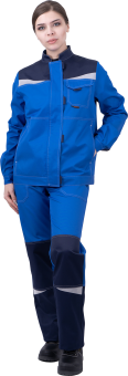 картинка Костюм ОПЗ летний КМ-10 ЛЮКС женский цв. василек с синим от магазина ПРОФИ+