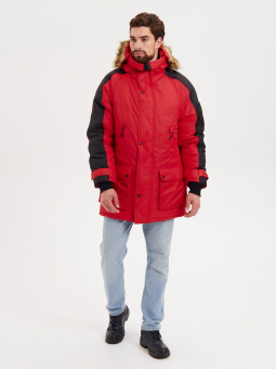 картинка Куртка утепленная ПРЕМЬЕР мужская цв. красный с черным от магазина ПРОФИ+