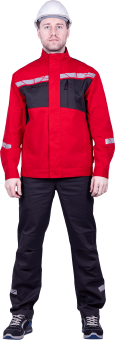 картинка Куртка ОПЗ летняя СТРОНГ мужская цв. красный с серым от магазина ПРОФИ+