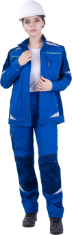 Куртка ОПЗ летняя ТУРБО SAFETY женская цв. василек с синим