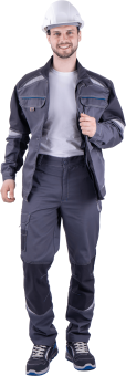 картинка Куртка ОПЗ летняя ТУРБО SAFETY мужская цв. серый с темно-серым от магазина ПРОФИ+