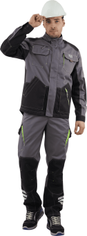 картинка Куртка ОПЗ летняя ЭДВАНС мужская цв. серый с темно-серым и черным от магазина ПРОФИ+