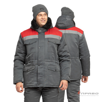 картинка Костюм ОПЗ зимний МАСТЕРОК 2 мужской цв. серый с красным от магазина ПРОФИ+