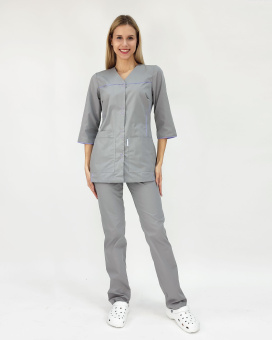 картинка Костюм ОПЗ облегчённый ВИЛАН КМ.704 женский рукав 3/4 цв. серый от магазина ПРОФИ+