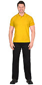 Рубашка ПОЛО мужская к/рукав с манжетом пл. 180 г/м2 цв. желтый