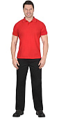 Рубашка ПОЛО мужская к/рукав с манжетом пл. 180 г/м2 цв. красный
