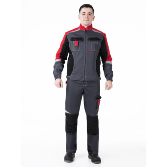 картинка Брюки ОПЗ летние MILL - ФОРМУЛА мужские цв. серый с красным и черным от магазина ПРОФИ+