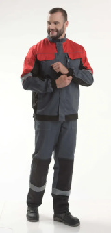 картинка Костюм ОПЗ летний ЗЕВС мужской цв. серый с красным от магазина ПРОФИ+