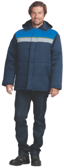 картинка Куртка ОПЗ зимняя ЕВРОТЕЛОГРЕЙКА мужская цв. темно-синий с васильком от магазина ПРОФИ+