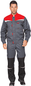 Куртка ОПЗ летняя КМ-10 ЛЮКС мужская цв. серый-красный
