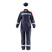 Костюм противокислотный ЛЕДИ ХИМОГАРД женский цв.темно-синий с оранжевым