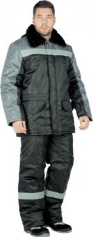 картинка Куртка ОПЗ зимняя РЕГИОН мужская цв. черный с серым от магазина ПРОФИ+