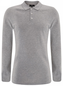 картинка Футболка ПОЛО БИГ ТЕКС д/рукав цв. серый меланж от магазина ПРОФИ+