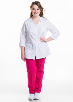 картинка Блуза медицинская DS™ ПОДАРОК женская цв. белый от магазина ПРОФИ+