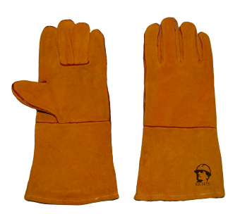 картинка Краги спилковые РОСМАРКА (1475) с подкладкой, 35 см цв. желтый от магазина ПРОФИ+