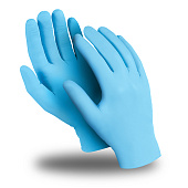 Перчатки нитриловые ЭКСПЕРТ (DG-021) 0,08 мм цв. голубой