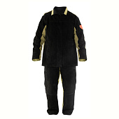 Костюм для сварщиков зимний КС24ОТ мужской тк. Парусина/спилок цв. черный