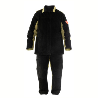 картинка Костюм для сварщиков зимний КС24ОТ мужской тк. Парусина/спилок цв. черный от магазина ПРОФИ+