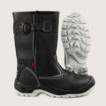 картинка Сапоги демисезонные СКОРПИОН 1204M ПУ/ТПУ с МП мужские цв. черный от магазина ПРОФИ+