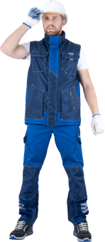 картинка Жилет утепленный ЭДВАНС мужской цв. синий с васильковым от магазина ПРОФИ+
