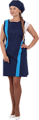 Униформа ОПЗ облегчённая ВИНТАЖ женская цв. темно-синий с голубым