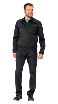 картинка Куртка для охраны летняя РУБЕЖ мужская цв. черный от магазина ПРОФИ+