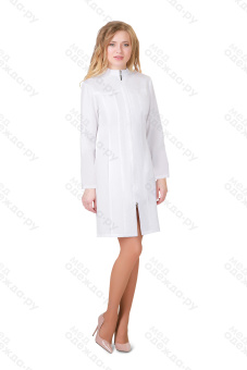 картинка Халат медицинский м-244 женский длинный рукав цв.белый от магазина ПРОФИ+