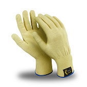 Перчатки кевларовые АРАМАКС СЛИМ (MG-301) Kevlar® цв. желтые