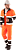 Костюм сигнальный летний СПЕКТР мужской цв. оранжевый с черным