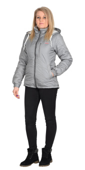 картинка Куртка утепленная ПРАГА-ЛЮКС женская цв. светло-серый от магазина ПРОФИ+