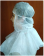 картинка Шапочка-балаклава одноразовая с защитой плеч, резинка тк. спанбонд цв. белый от магазина ПРОФИ+