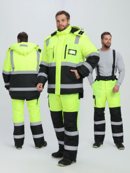 картинка Костюм сигнальный зимний PROFLINESPECIALIST (брюки) мужской цв. желтый с черным от магазина ПРОФИ+