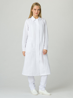 картинка Халат ОПЗ облегченный ХАССП - ПРЕМИУМ женский цв. белый от магазина ПРОФИ+