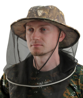 картинка Панама НАКОМАРНИК с кольцом цв. КМФ зеленый от магазина ПРОФИ+