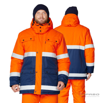 картинка Костюм сигнальный зимний СПЕКТР 2 УЛЬТРА мужской цв. оранжевый с темно-синим от магазина ПРОФИ+