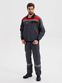 Костюм ОПЗ летний КОРПУС (полукомбинезон) мужской цв. цв.т.серый/черный/красный