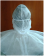 картинка Шапочка-балаклава одноразовая с защитой плеч, резинка тк. спанбонд цв. белый от магазина ПРОФИ+