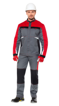 картинка Куртка ОПЗ летняя СПЕЦ на молнии МВО, К50 мужская цв. серый-красный-черный от магазина ПРОФИ+