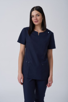 картинка Куртка медицинская м.X117 женская цв. темно-синий от магазина ПРОФИ+
