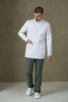 картинка Куртка медицинская ЭКСТРА м. L097А мужская цв. белый от магазина ПРОФИ+